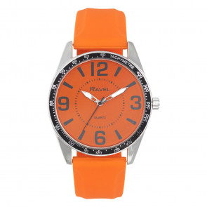 Men's Sports Silicon Watch - Orange