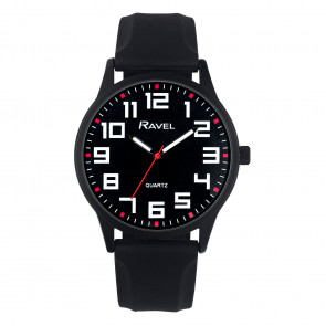 Men's Sports Silicon Watch - Black